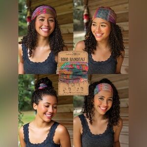Full Boho Bandeau® Headband - Bright Garden Floral